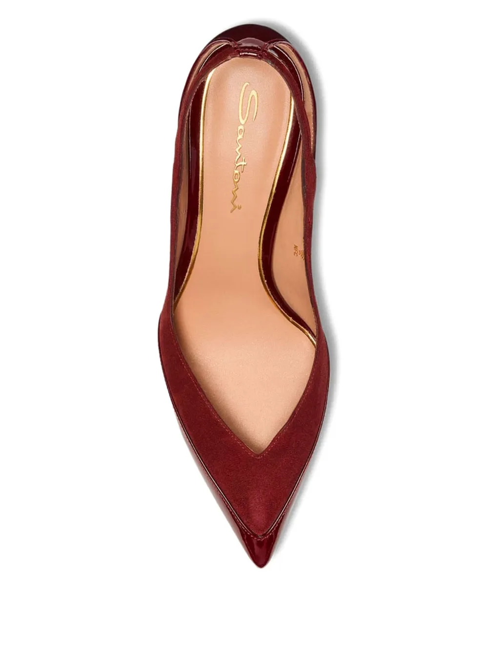 Santoni 85 mm pumps met uitgesneden details Rood