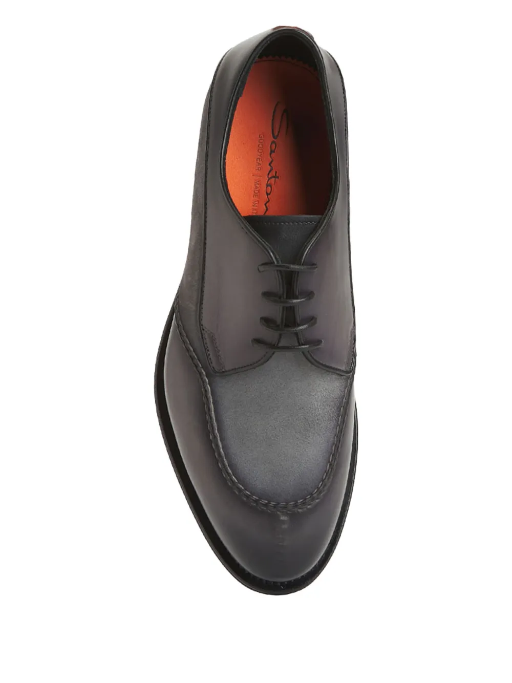 Santoni Colin derby schoenen met suède vlak Grijs