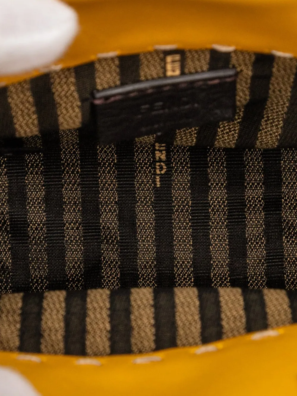 FENDI Pre-owned 2010-2025 Mini Leather Sunshine Shopper Tote Satchel In Yellow