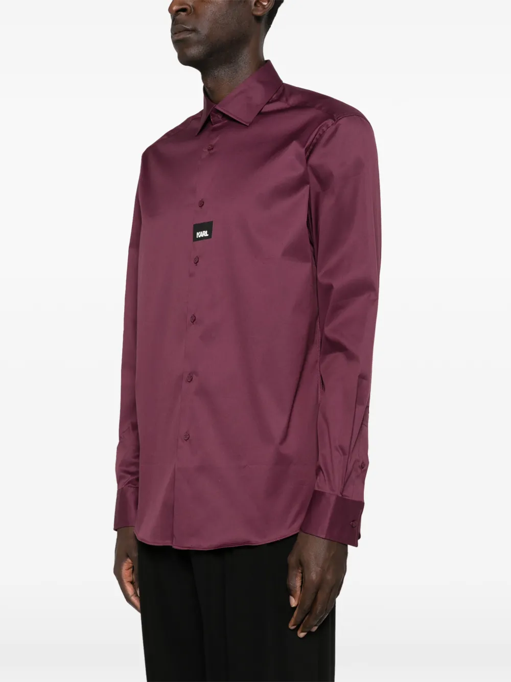 Karl Lagerfeld logo-motif shirt - Paars