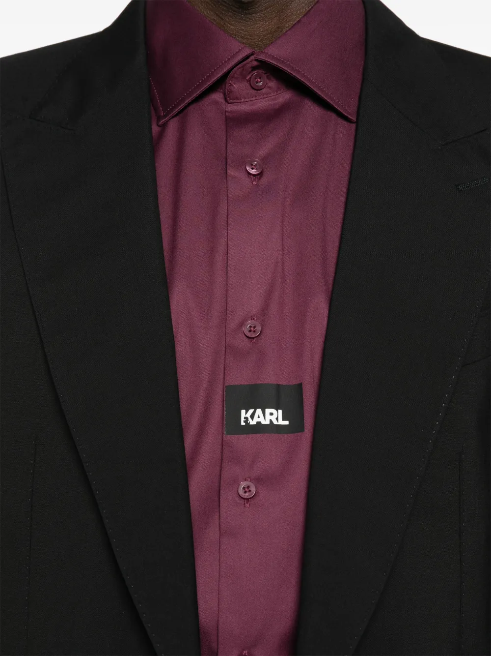 Karl Lagerfeld Overhemd met logopatroon Paars