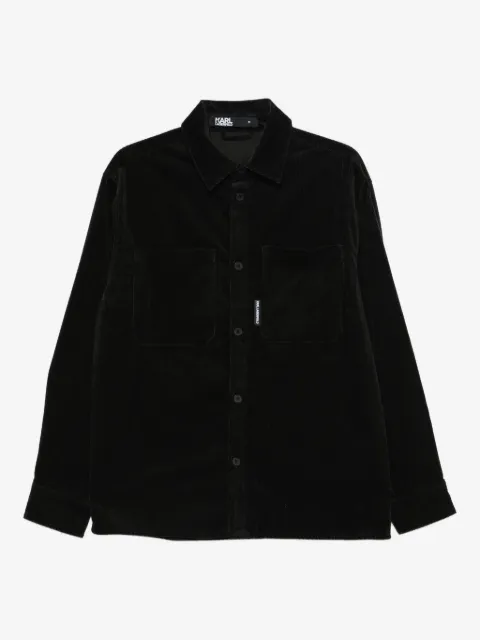 Karl Lagerfeld corduroy chest-pockets shirt
