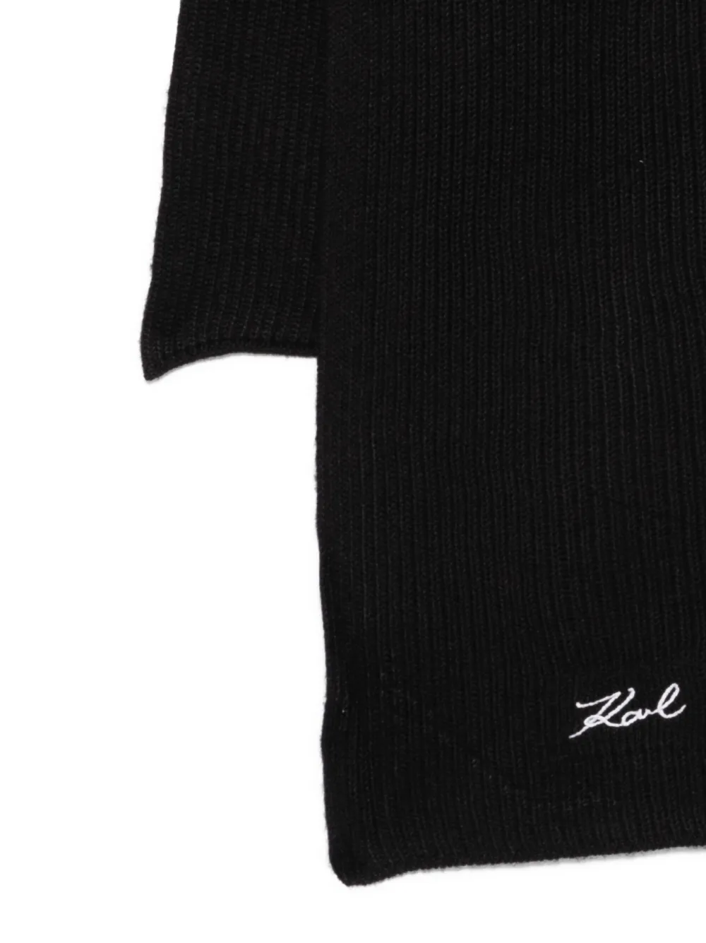 Karl Lagerfeld Logo Scarf In Black