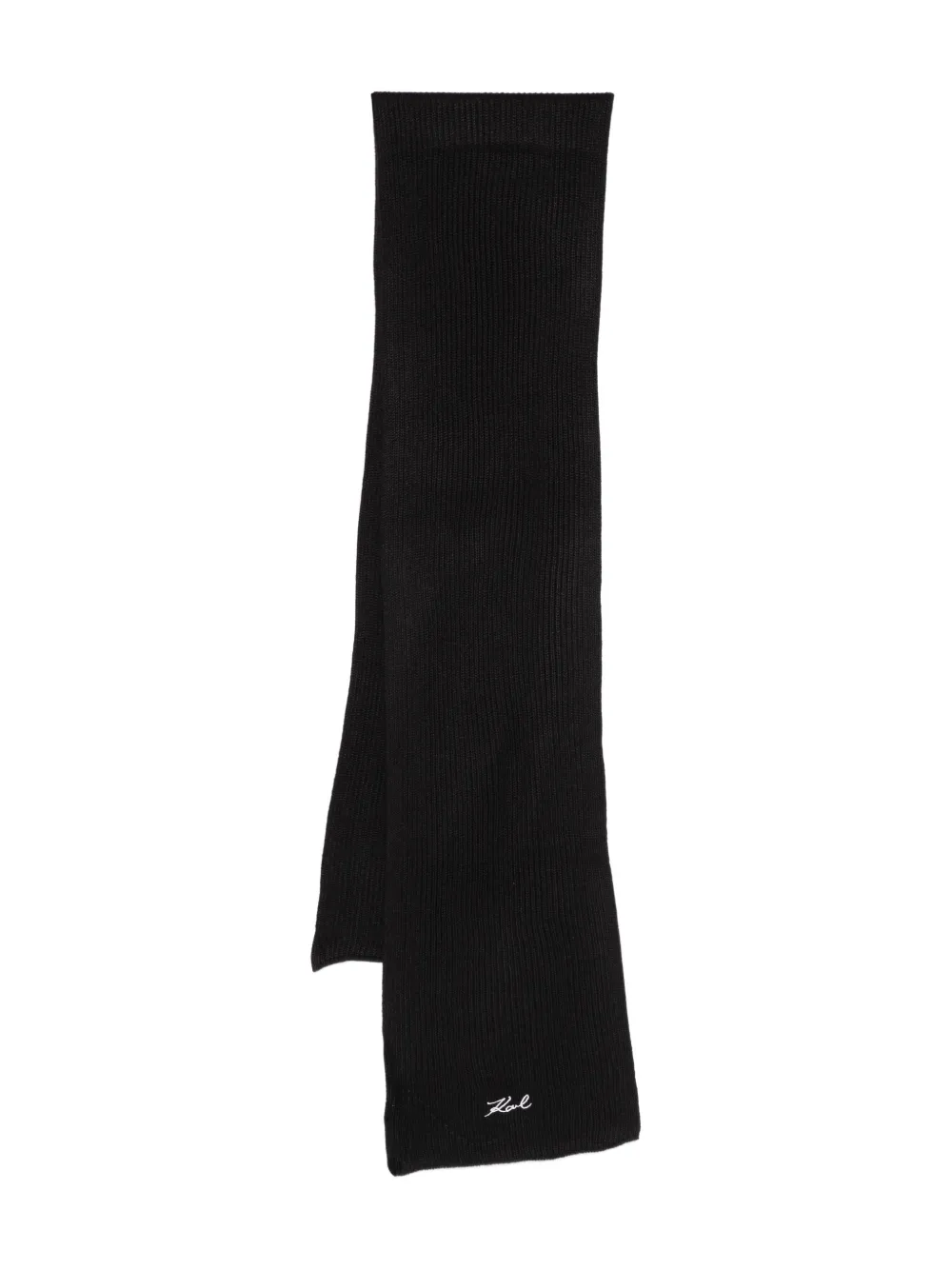 Karl Lagerfeld Logo Scarf In Black