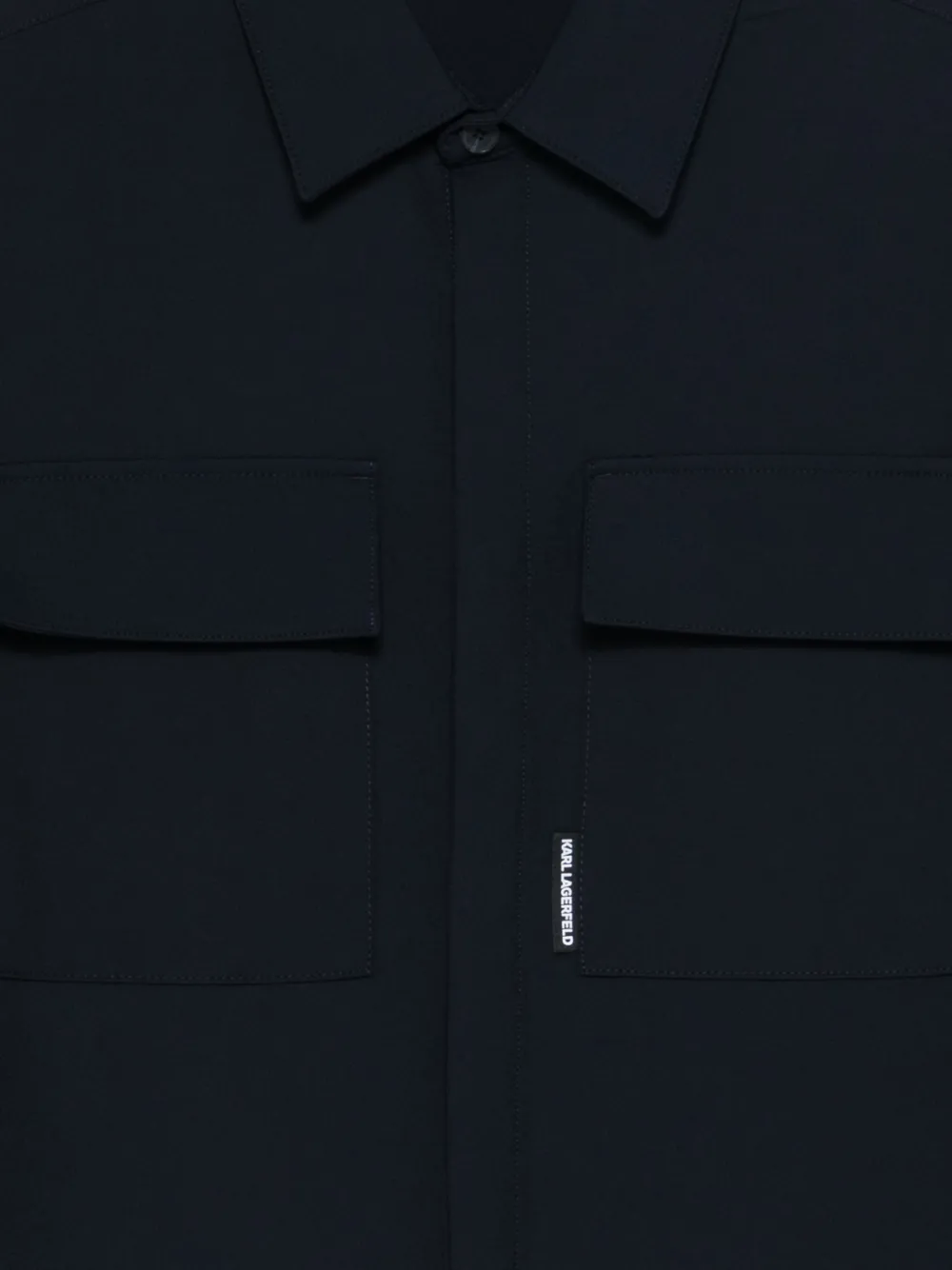 Karl Lagerfeld chest-pockets shirt Blauw