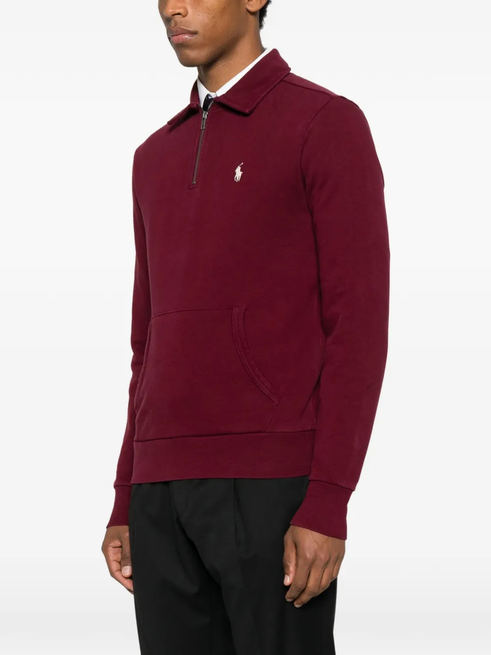 Polo Ralph Lauren Poloshirt met logo en rits Rood