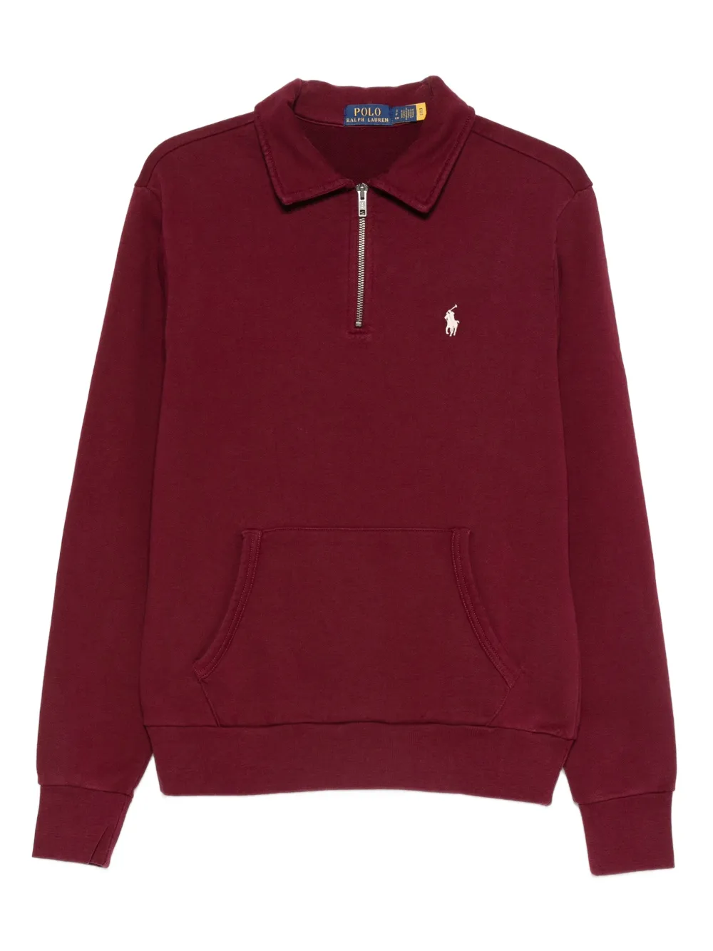 Polo Ralph Lauren Poloshirt met logo en rits Rood