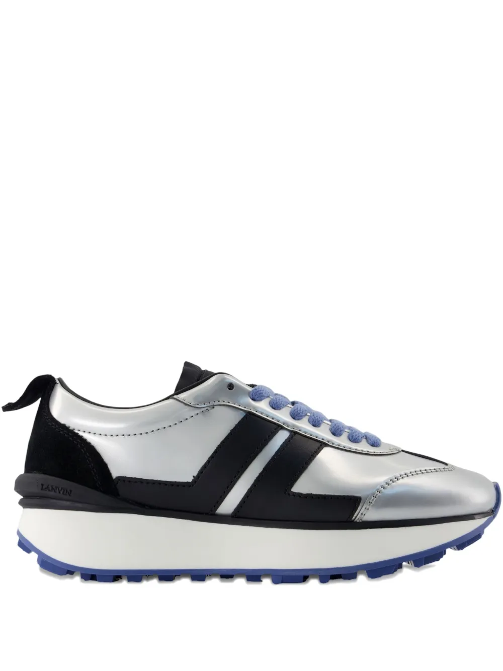Lanvin Bumpr Smooth Sneakers In Silver