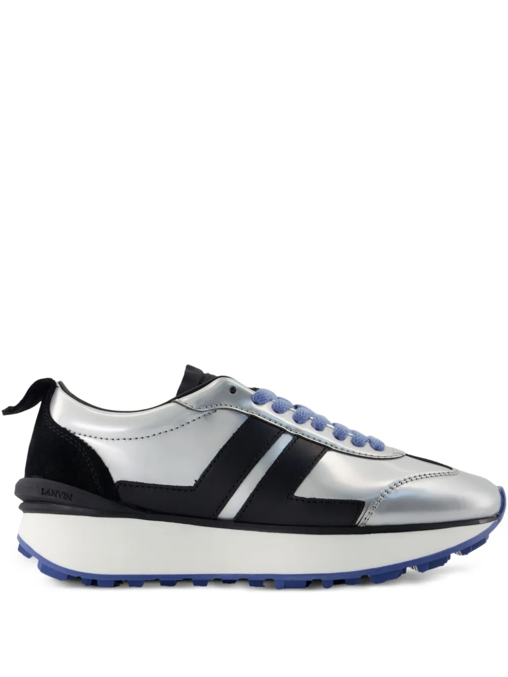 Lanvin Bumpr smooth sneakers | Silver | Image 1