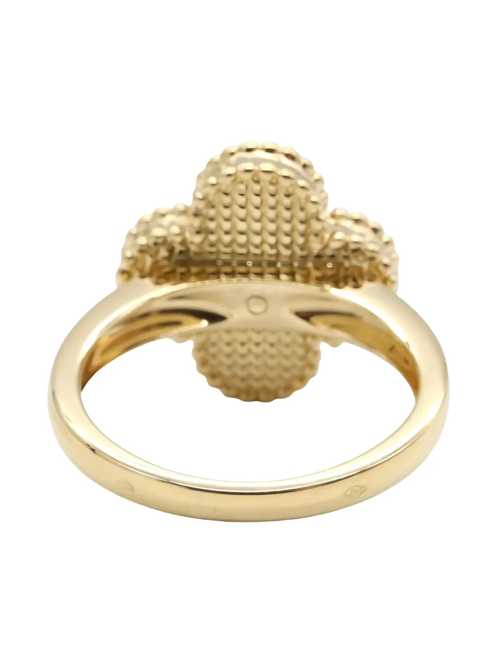 VAN CLEEF & ARPELS Pre-owned 2010s 18k Yellow Gold Alhambra Diamond And Malachite Ring