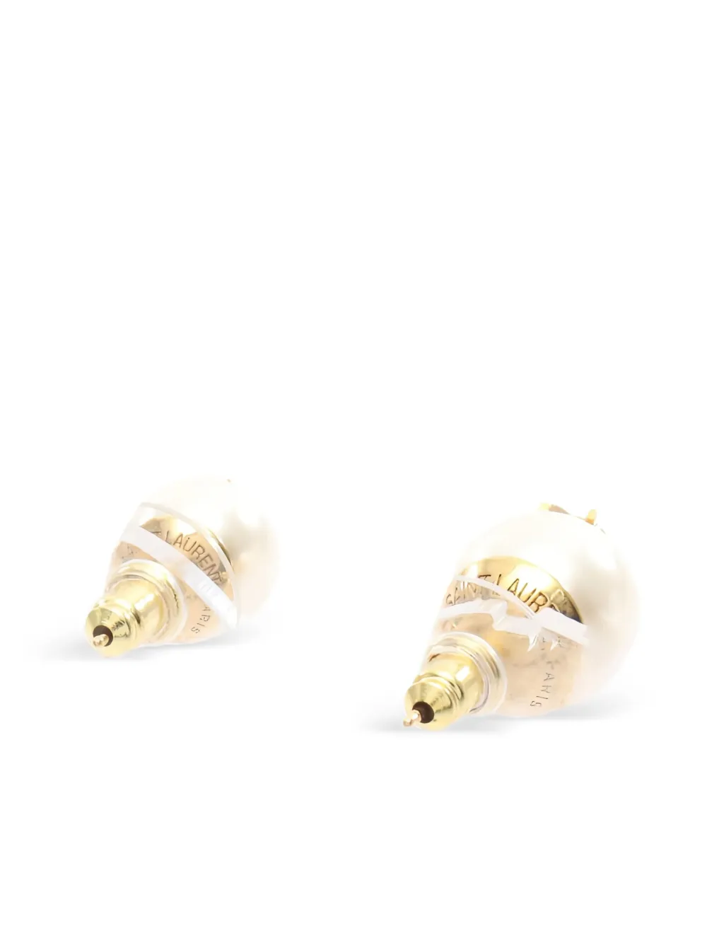 Saint Laurent Pre-Owned aretes con logo 2020 | Image 2