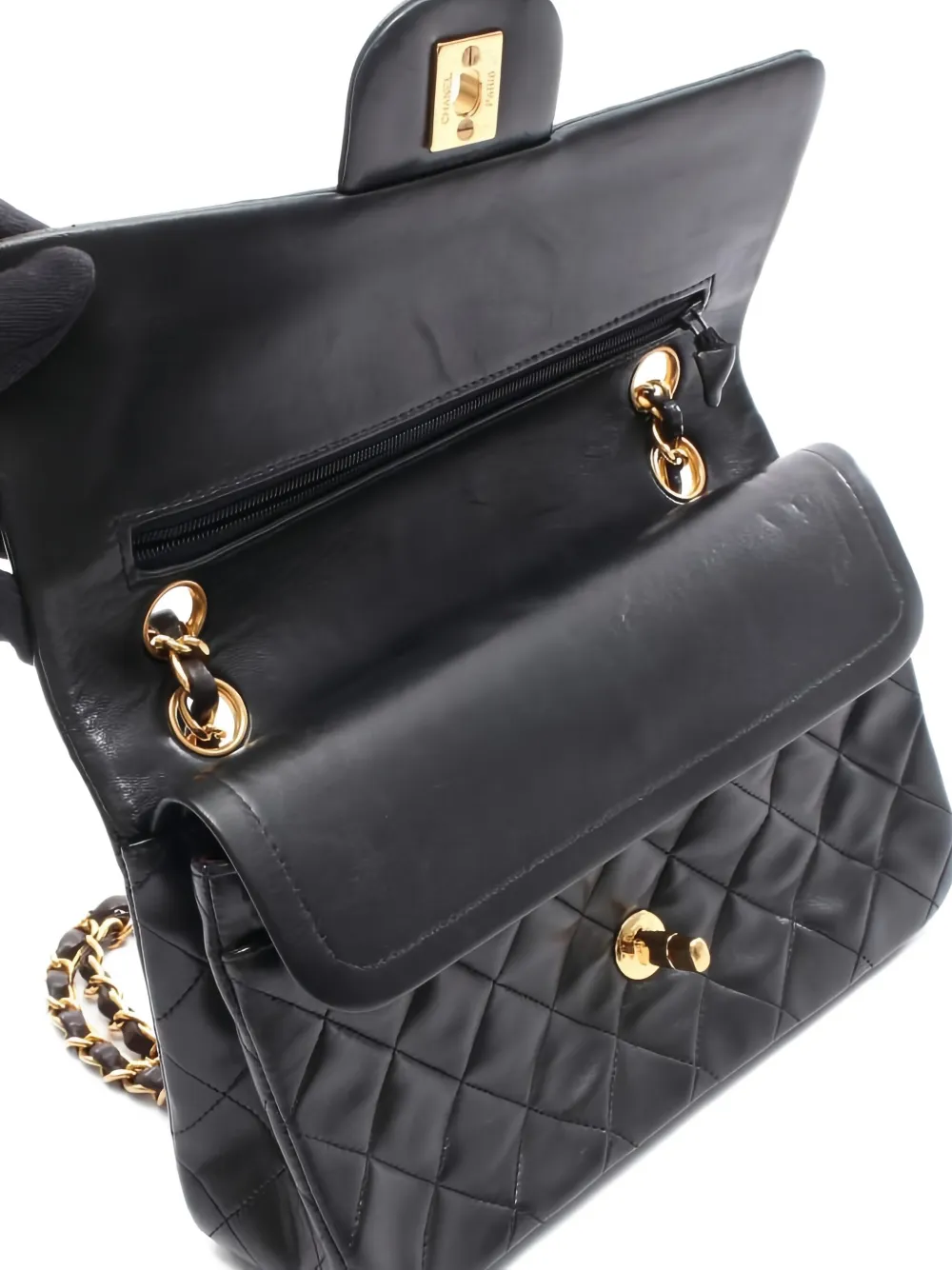 Pre-owned Chanel 1994~1996 Matelasse Flap Chain Shoulder Bag In Black