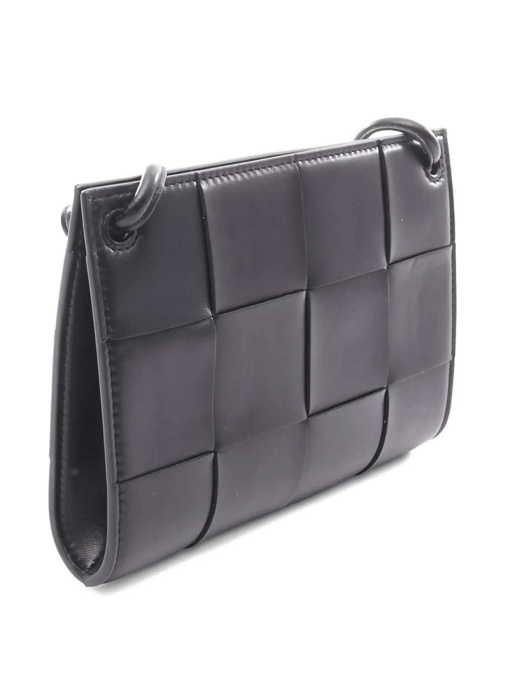 Pre-owned Bottega Veneta 2020s Mini Cassette Shoulder Bag In Black