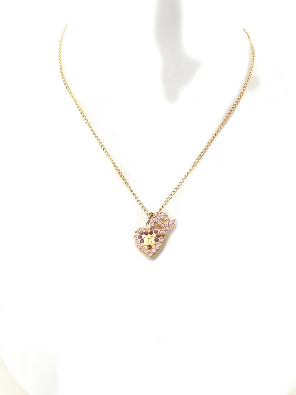 CHANEL Pre-owned 1986-1988 Coco Mark Heart Logo Necklace In Gold
