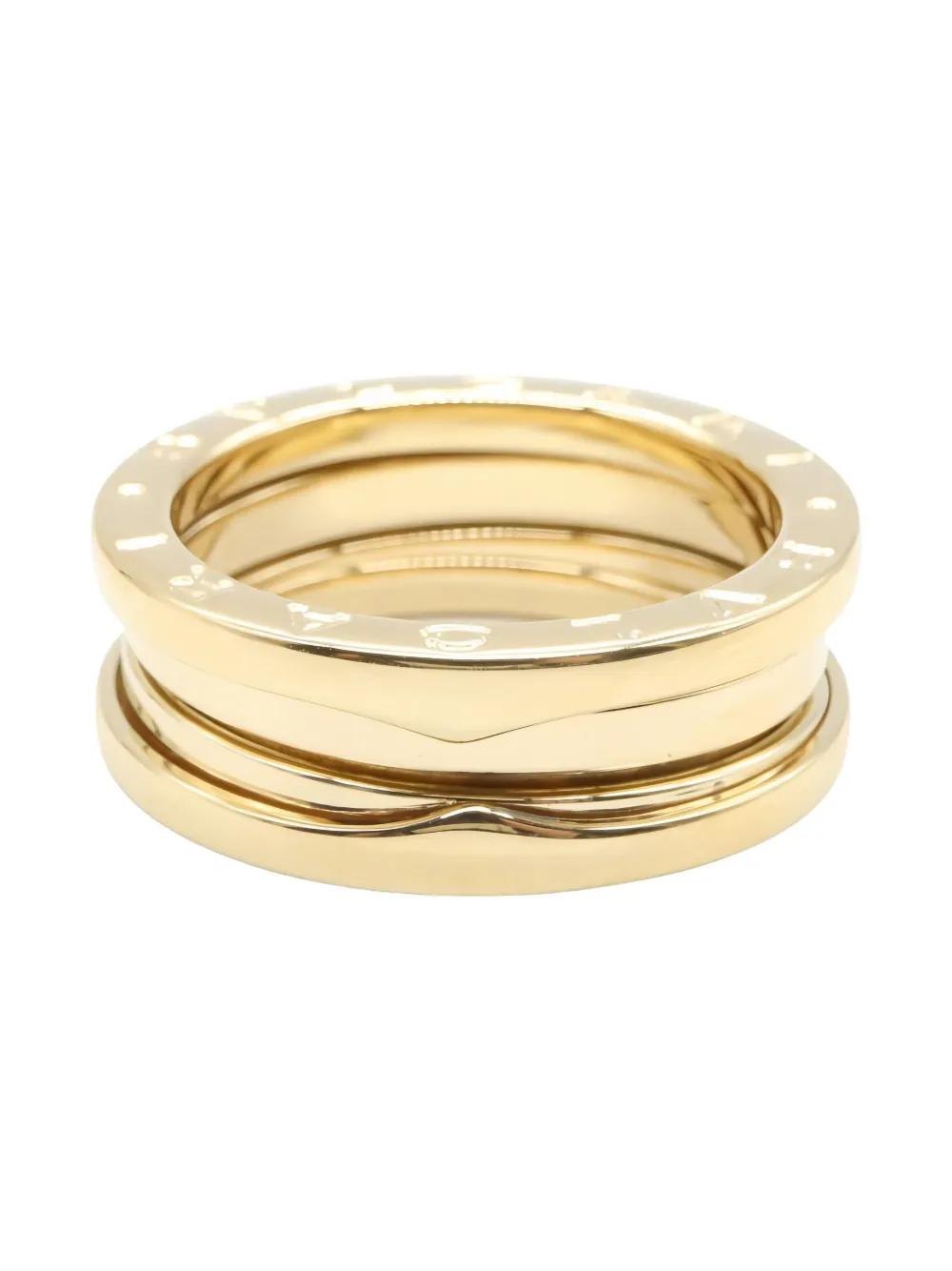 Bvlgari Pre-Owned 2010s 18K Yellow Gold 3-band ring - ゴールドトーン Bvlgari Pre-Owned 2010s 18K Yellow Gold 3-band ring - ゴールドトーン