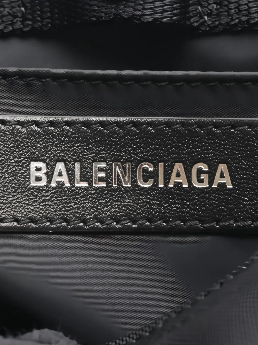 Pre-owned Balenciaga 2020s Logo-patch Tote Bag In Black