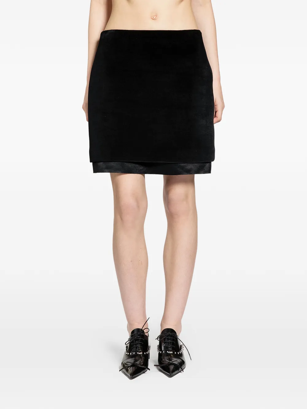 Jil Sander layered mini skirt - Nero