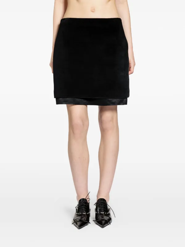Jil Sander Layered Mini Skirt in Black