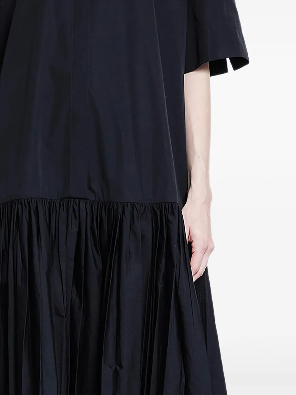 Jil Sander panelled midi dress - Zwart