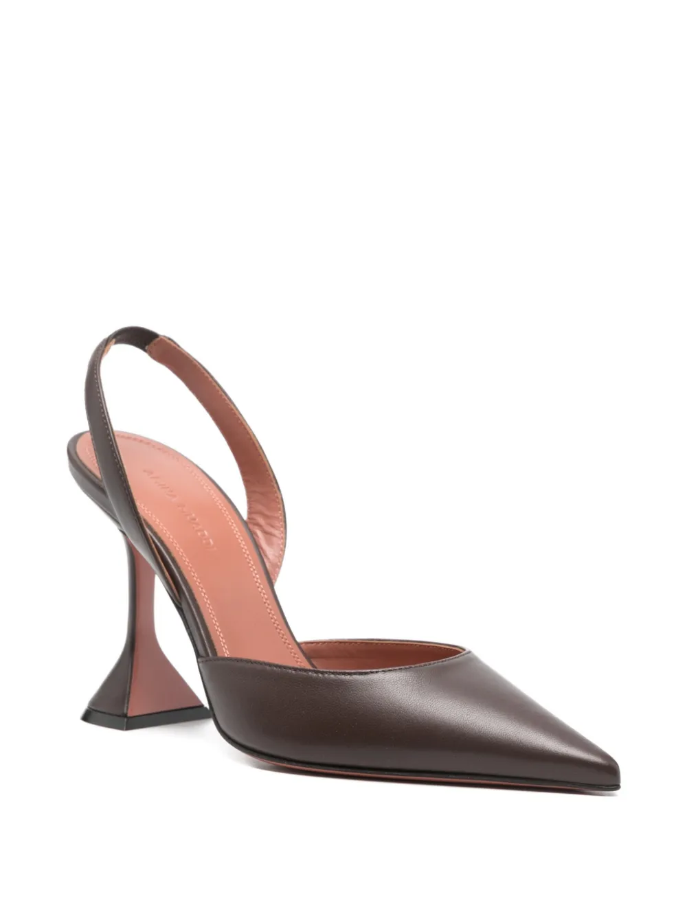 Amina Muaddi 95mm Holli pointed slingback pumps Bruin