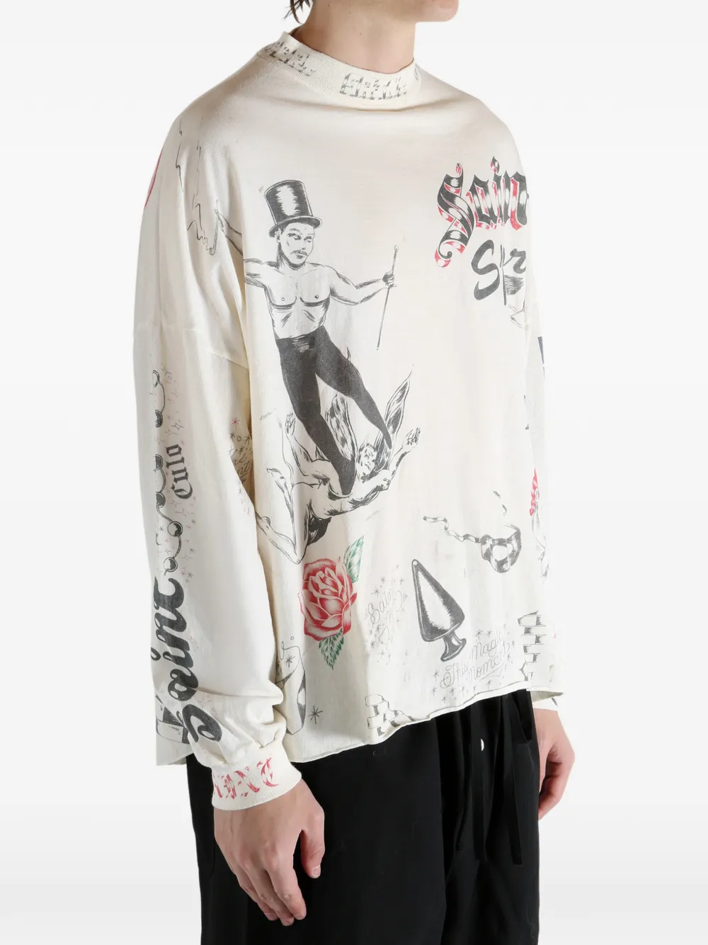 SAINT MXXXXXX Drawing T-shirt Beige