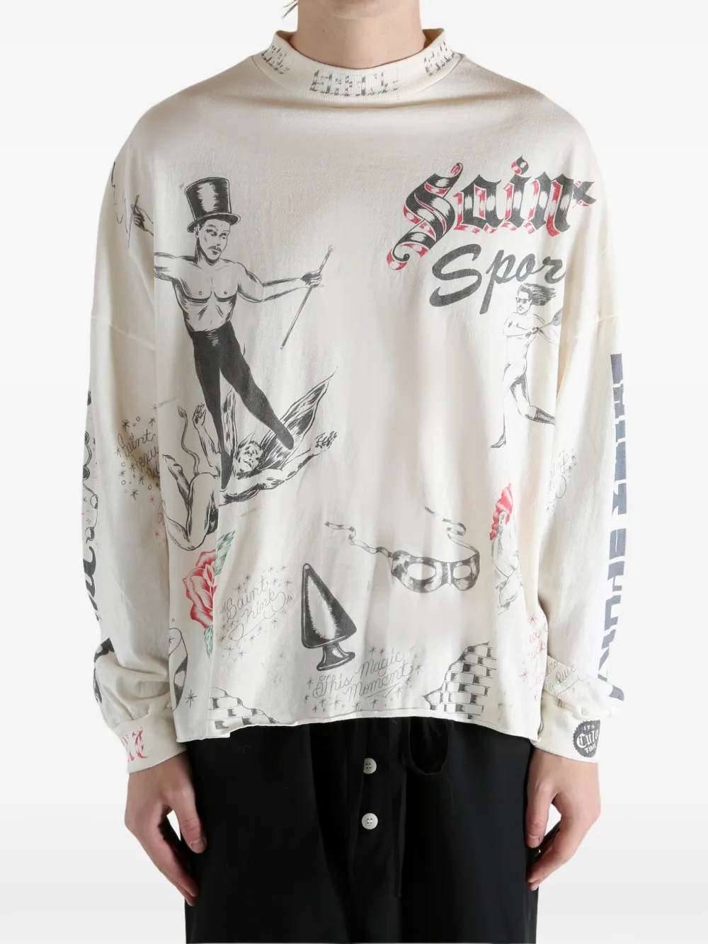 SAINT MXXXXXX Drawing T-Shirt - Beige