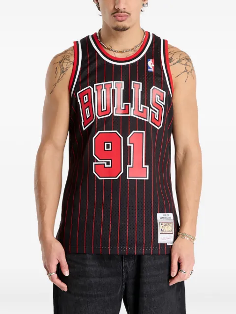 Mitchell & Ness 1995-96 NBA Chicago Bulls Swingman Dennis Rodman striped tank top