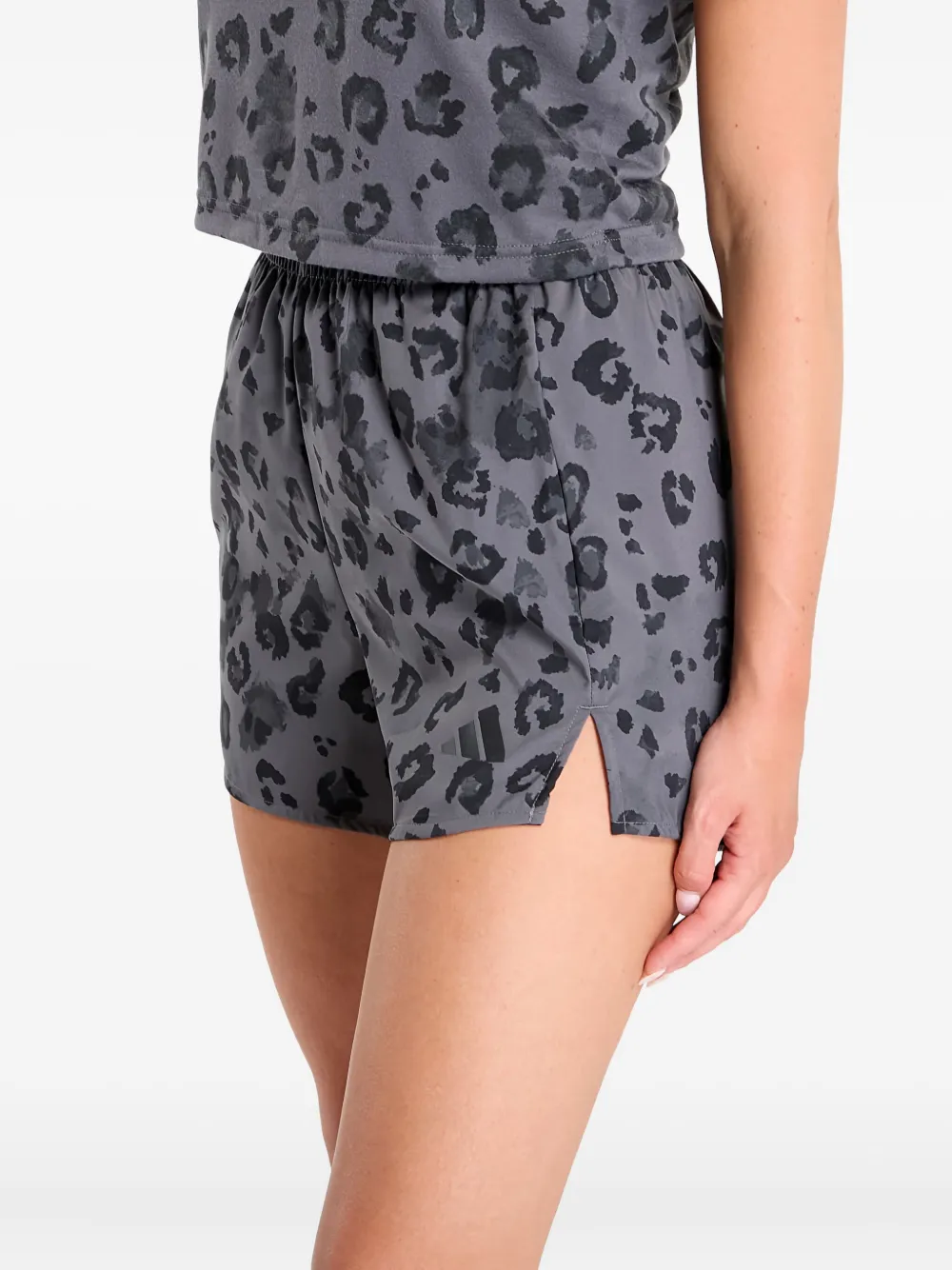 Adidas Originals Animal-print Shorts In Blue