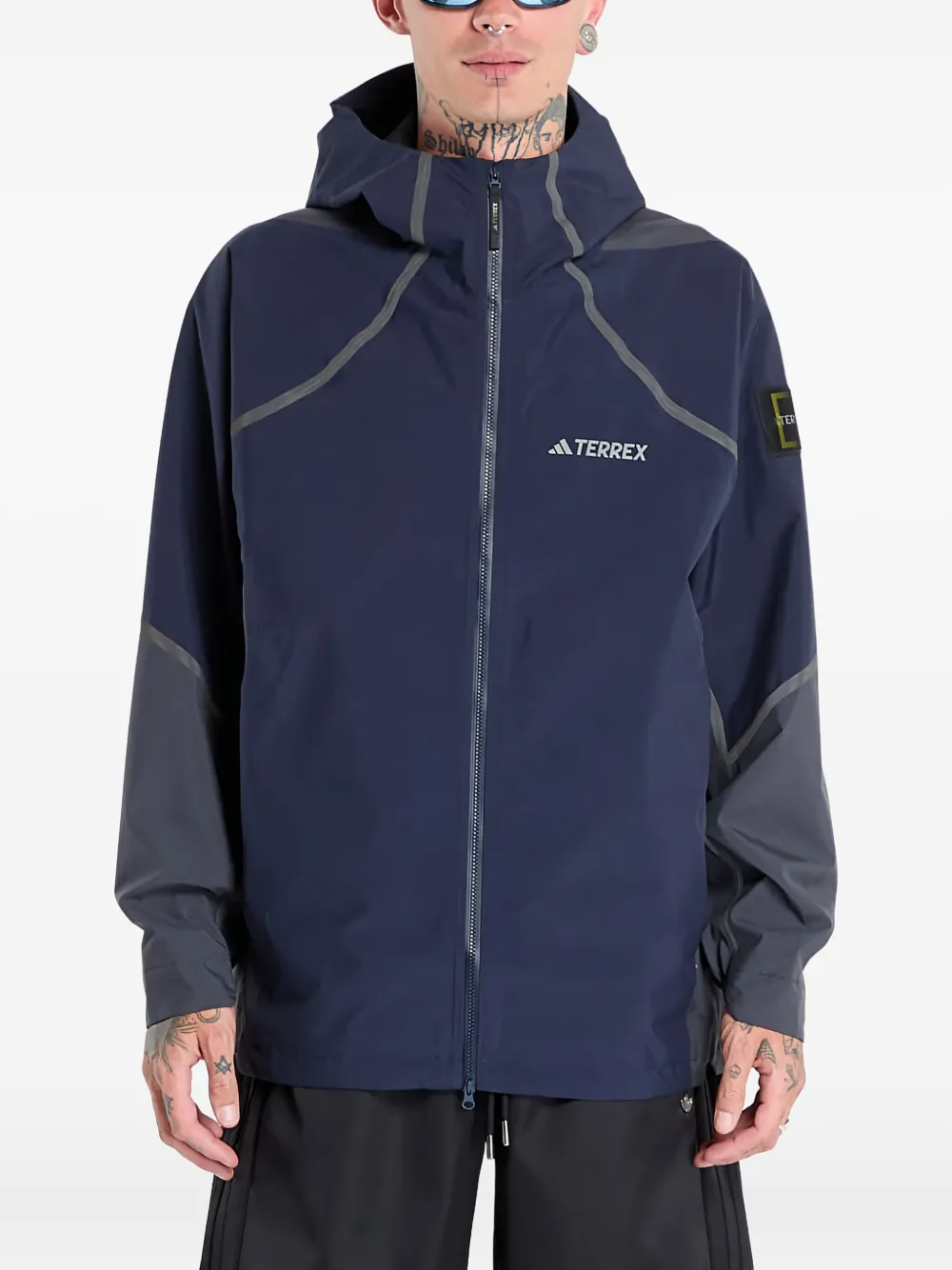 adidas x National Geographic Climaproof jack Blauw