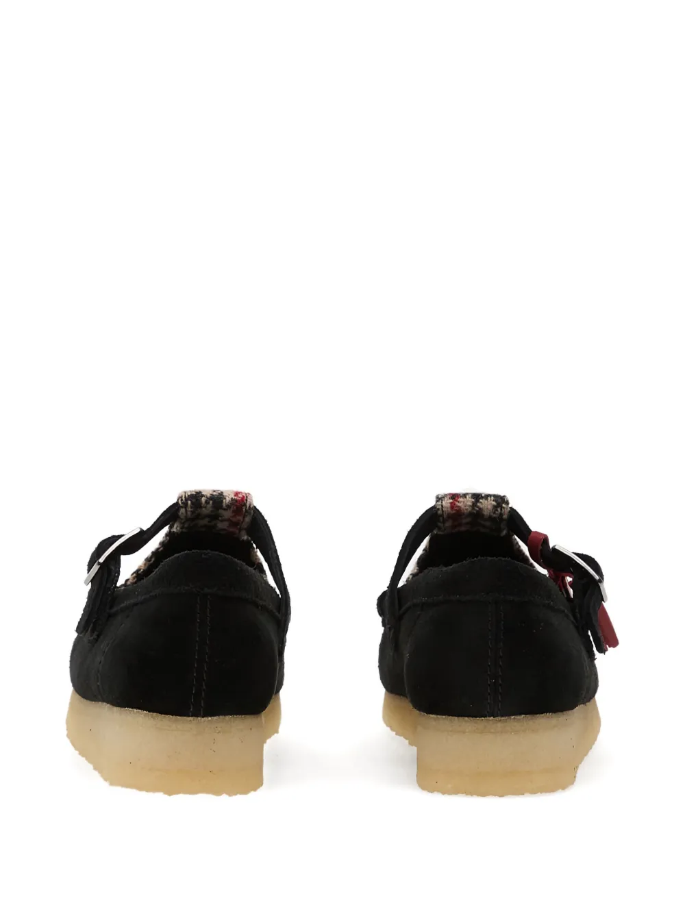 Clarks Originals T-Bar Houndstooth Wallabee Trainers Zwart