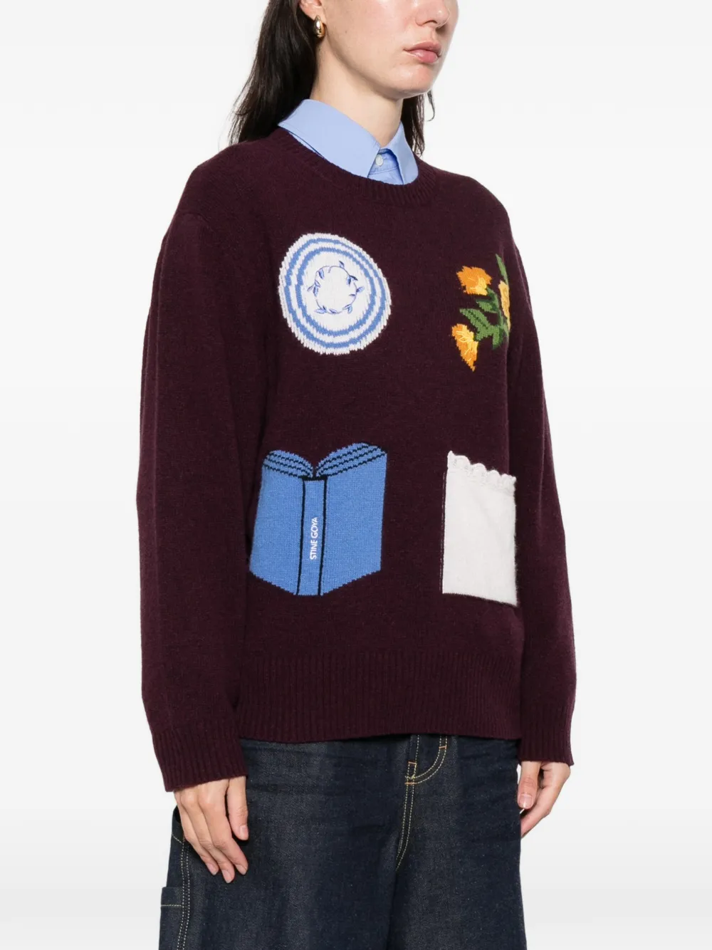 Stine Goya Crew-neck Sweater In Red