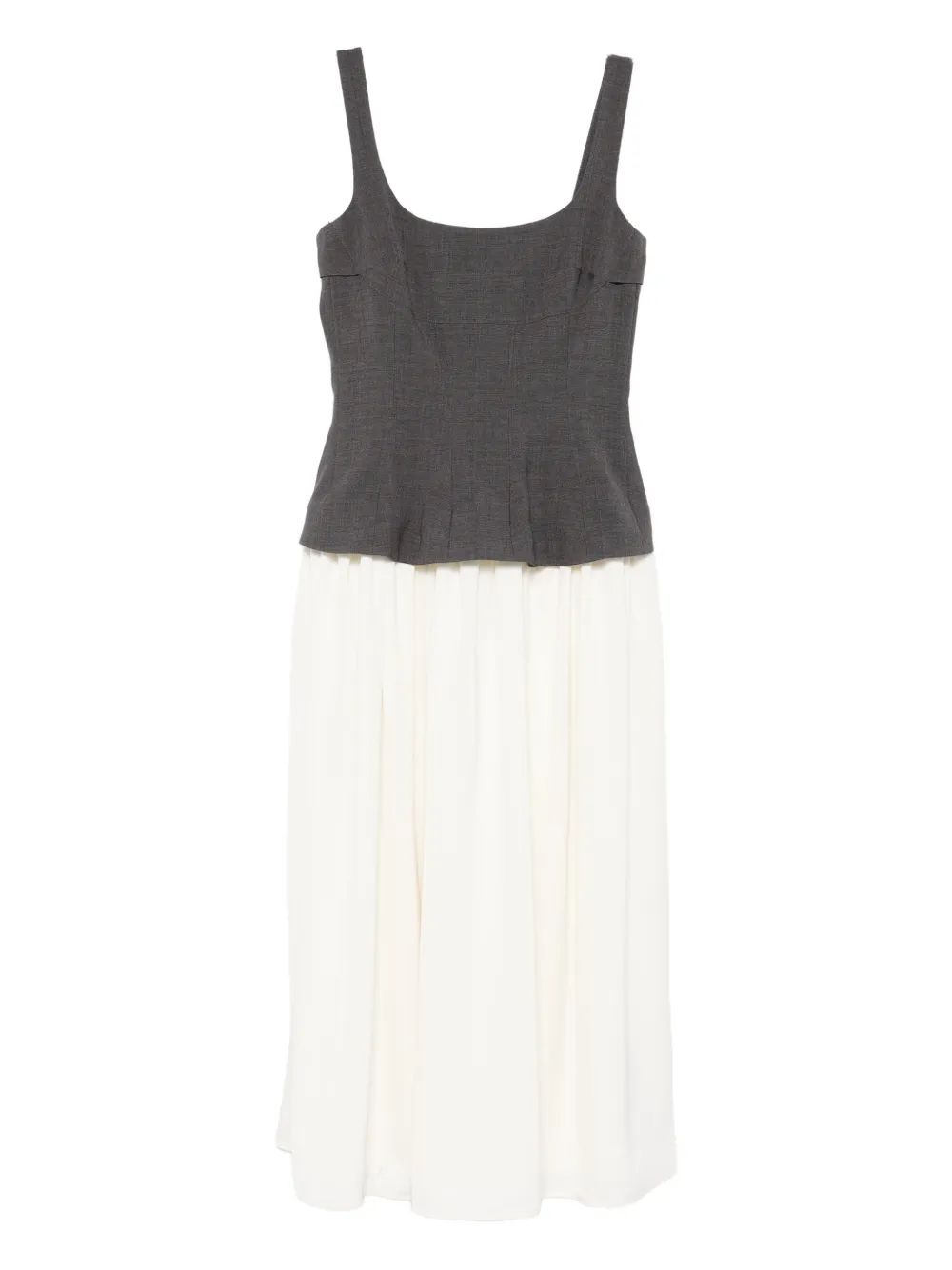 Stine Goya Square-neck Midi Dress In Gray