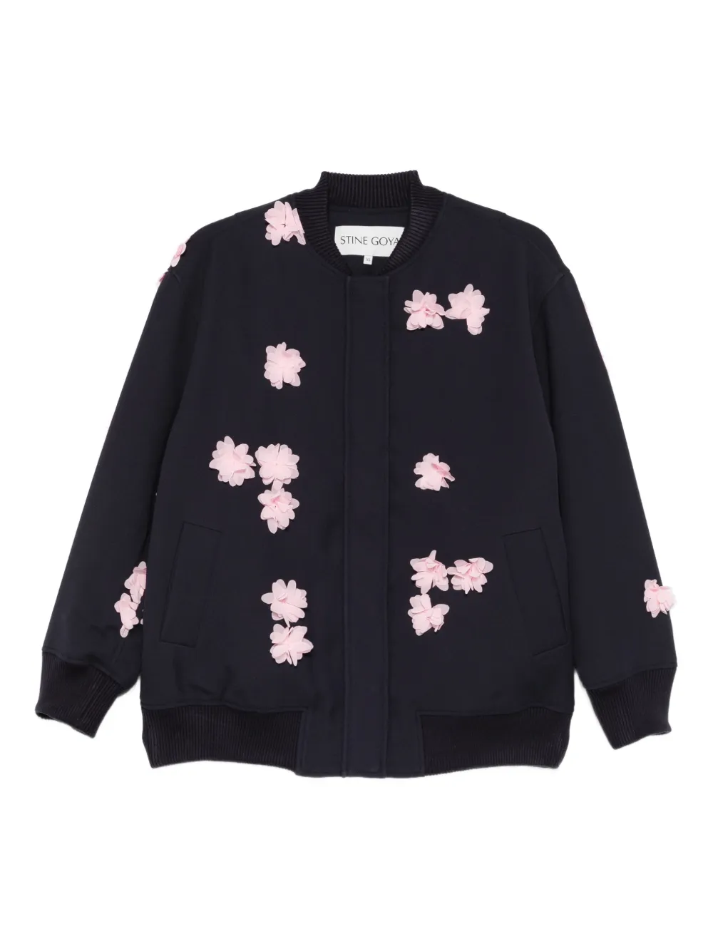 Stine Goya floral-appliqué jacket - ブルー Stine Goya floral-appliqué jacket - ブルー