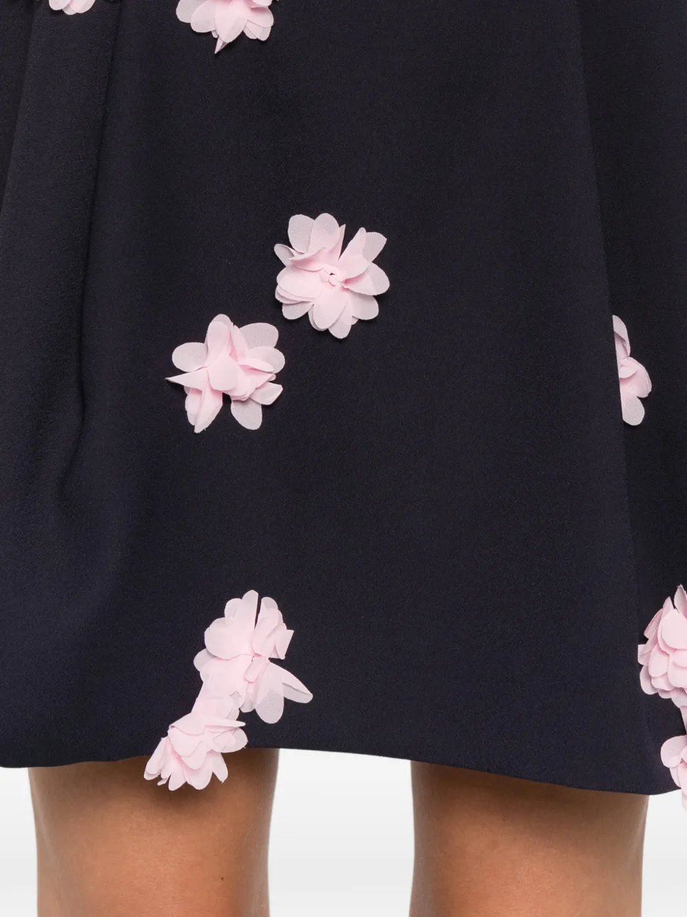 Stine Goya Ruffled Floral Mini Dress In Black