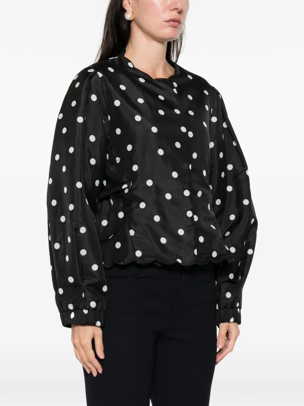 Stine Goya Quilted Dots Jacket In Black