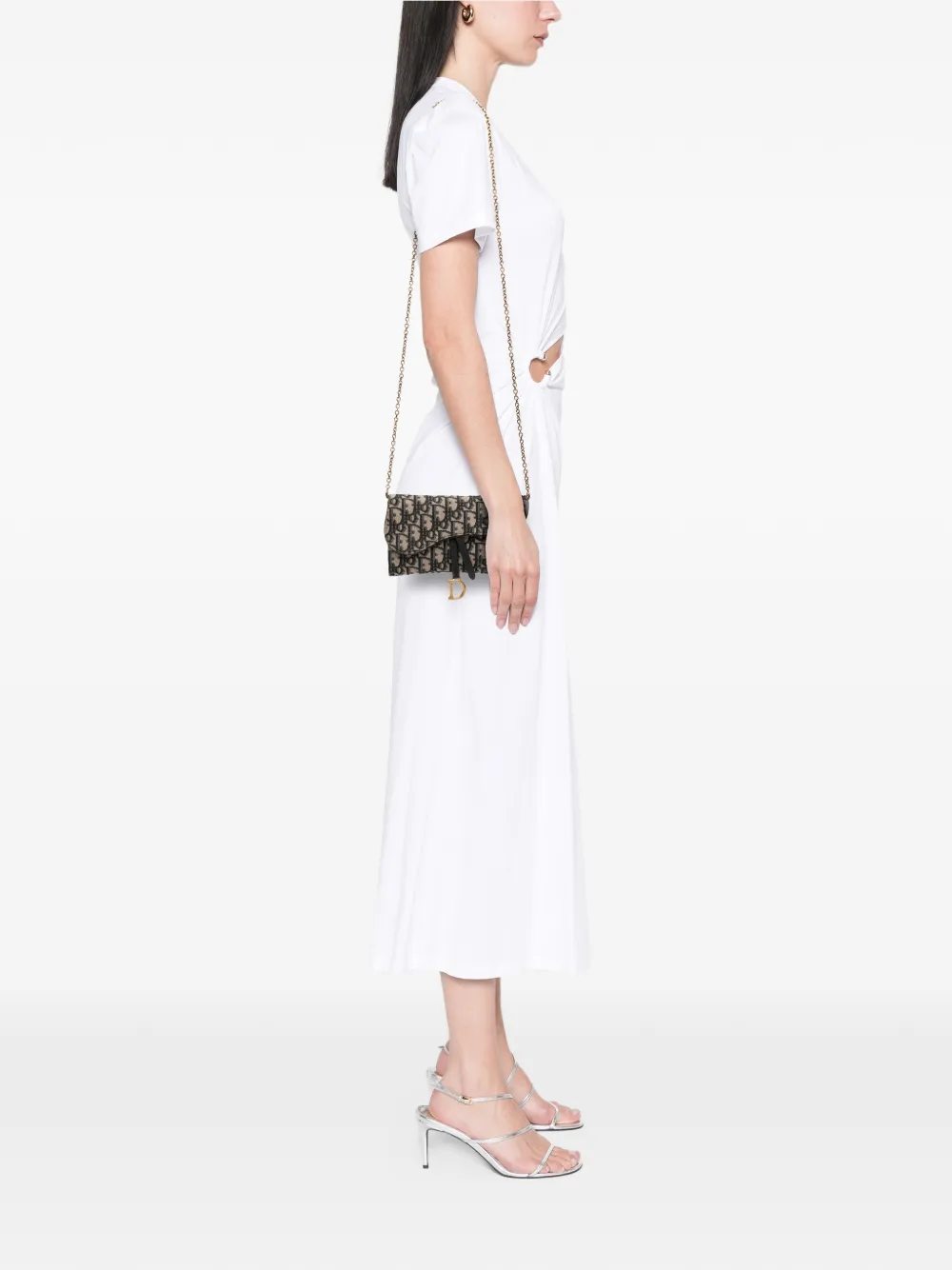 Christian Dior Pre-Owned 2021 Oblique Canvas Saddle Wallet On Chain crossbody bag | Pre-Owned | Image 2