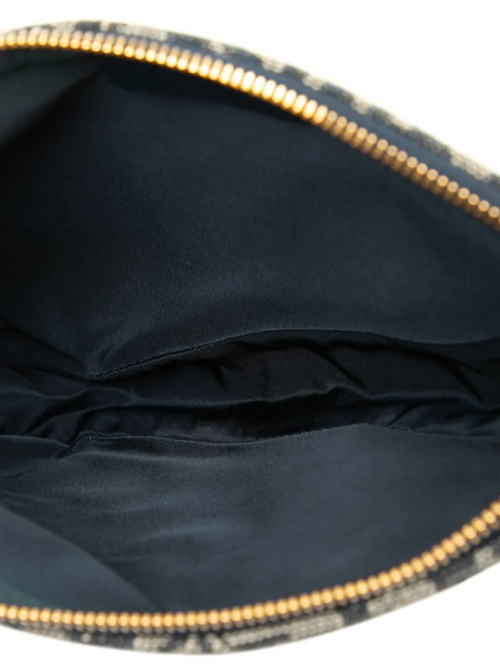 DIOR Pre-owned 2001 Mini Issimo Canvas Saddle Pochette Shoulder Bag In Blue