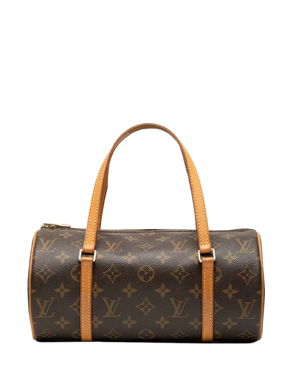 Pre-owned Louis Vuitton 2004 Monogram Papillon 28 Handbag In Brown