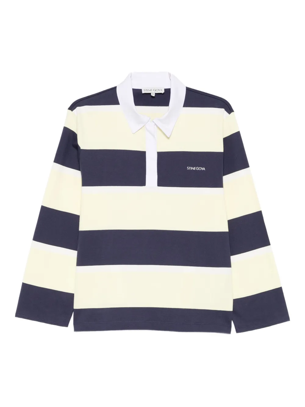 Stine Goya striped polo top - Blu