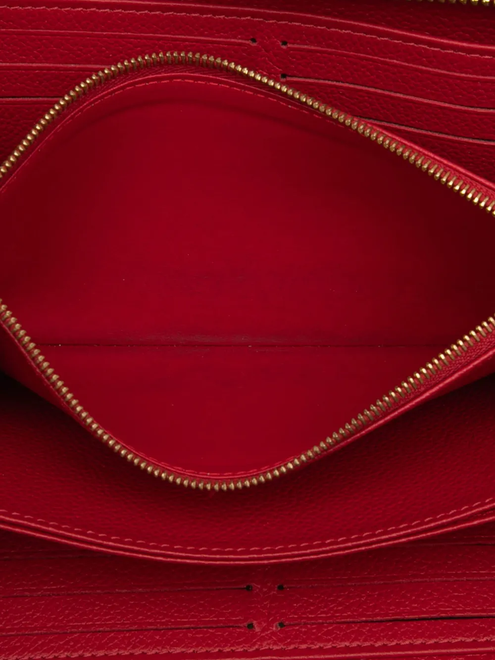 Pre-owned Louis Vuitton 2020 Monogram Empreinte Zippy Wallet Long Wallets In Red