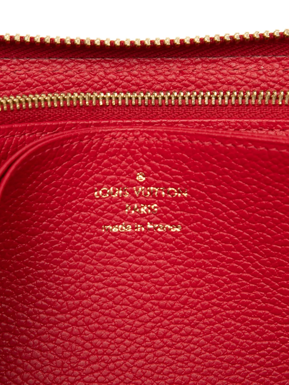 Pre-owned Louis Vuitton 2020 Monogram Empreinte Zippy Wallet Long Wallets In Red