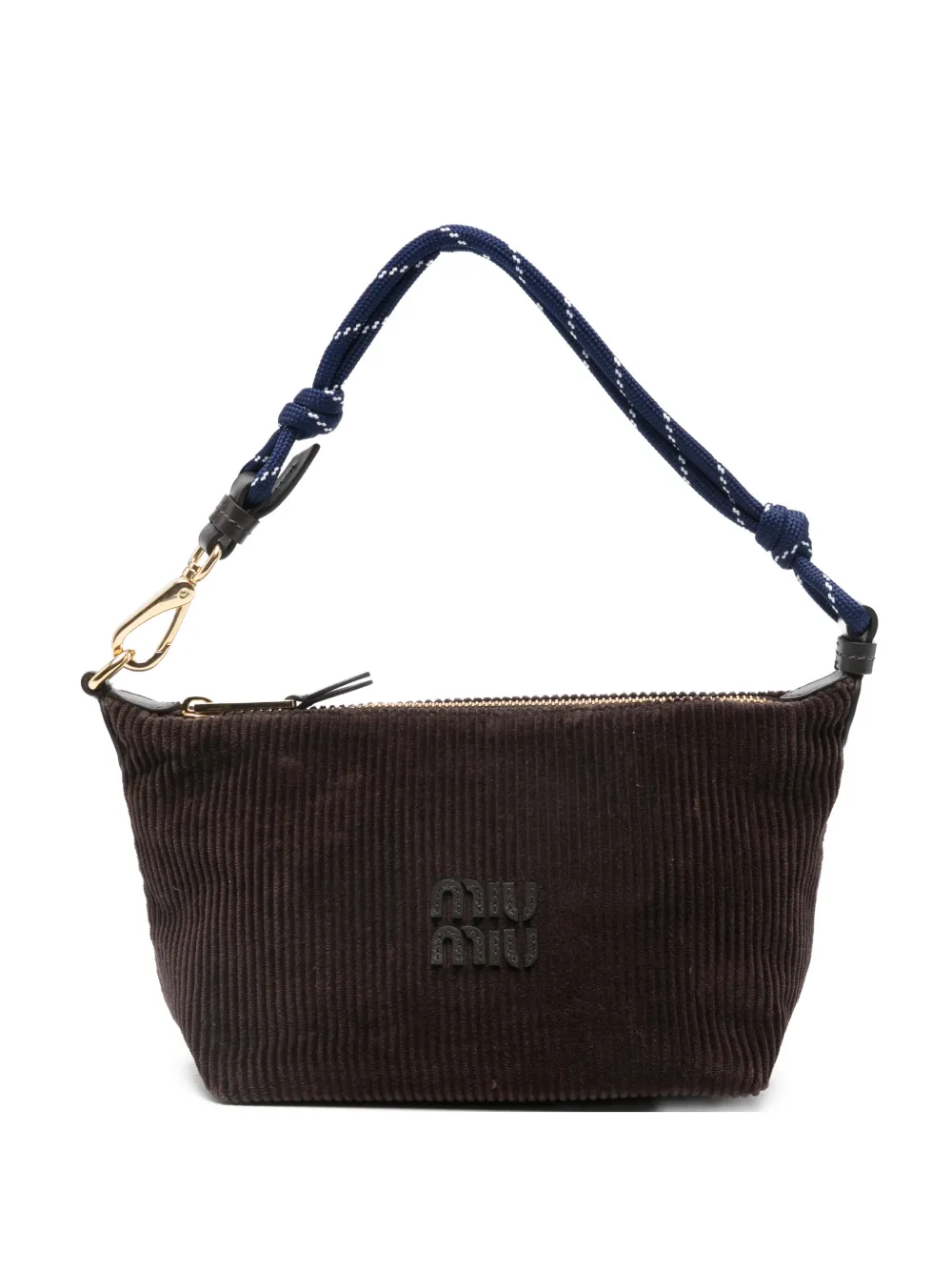 Miu Miu Schultertasche aus Cord | Braun | Image 1