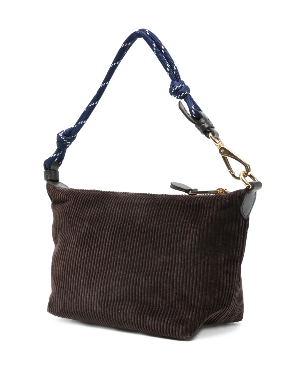 Miu corduroy logo shoulder bag Bruin