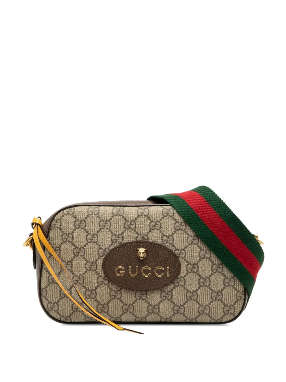 Gucci Pre-Owned 2016-2025 GGスプリーム ウェブ ネオ ヴィンテージ ショルダーバッグ - ブラウン