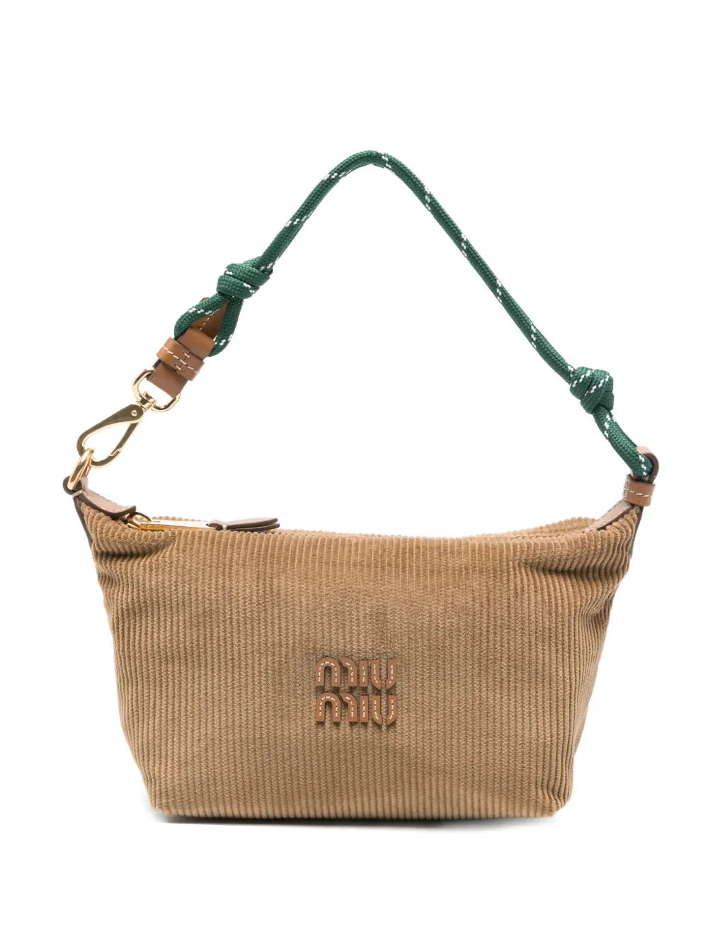 Miu Miu Schultertasche aus Cord | Braun | Image 1