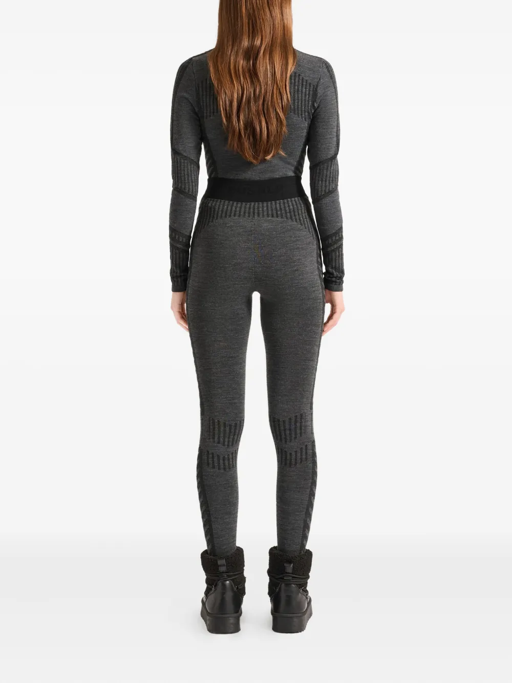 Fusalp Seamela Bicolour Knitted Leggings In Gray