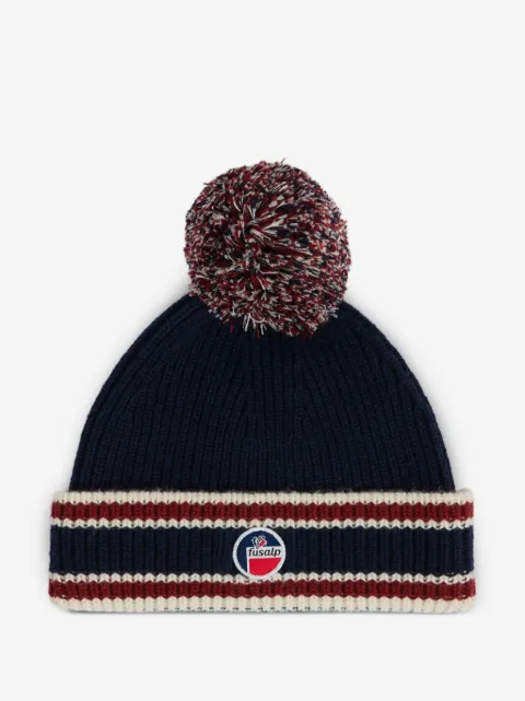 Fusalp bonnet rayé Bonnet à pompon