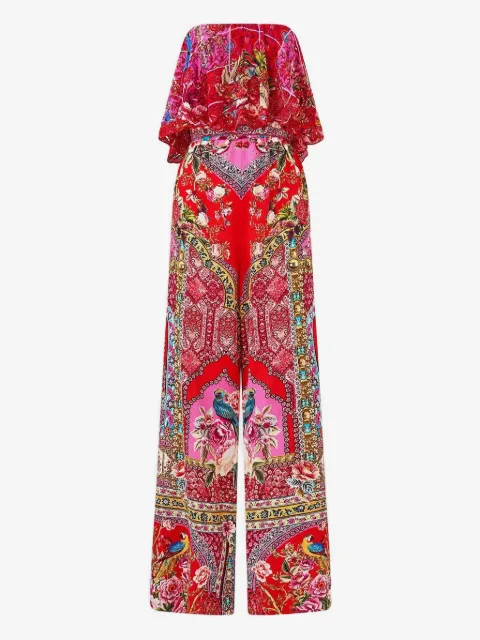Camilla strapless frill jumpsuit