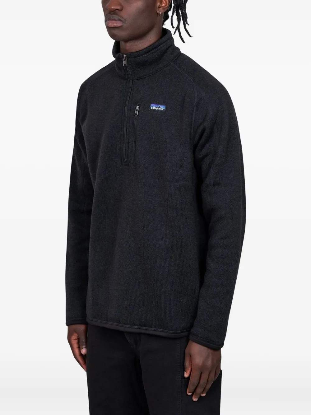 Patagonia Sweater met logopatch - Zwart