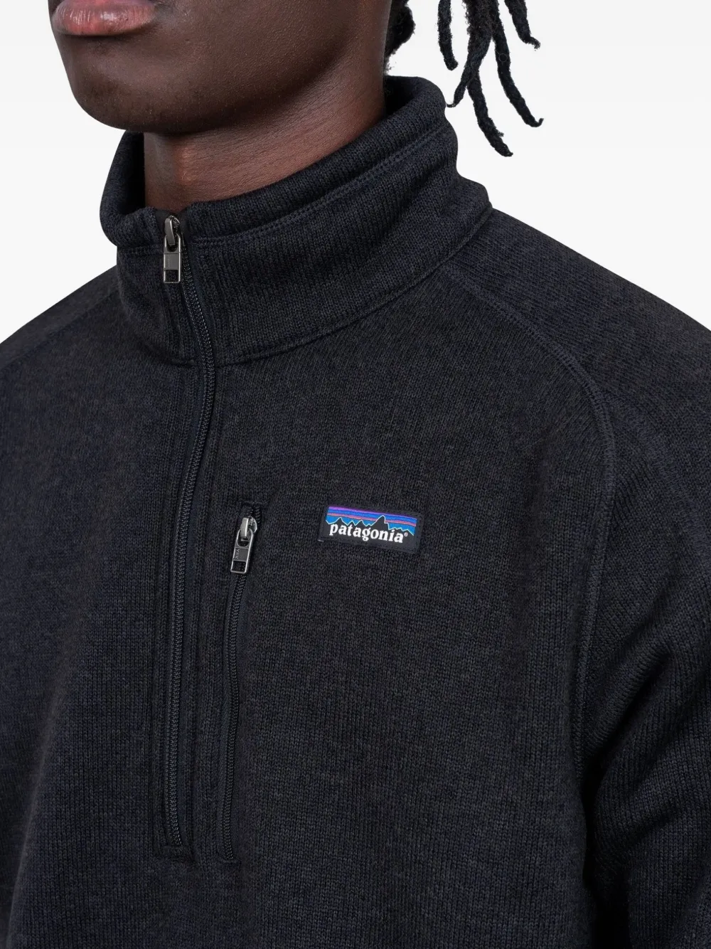 Patagonia Sweater met logopatch Grijs